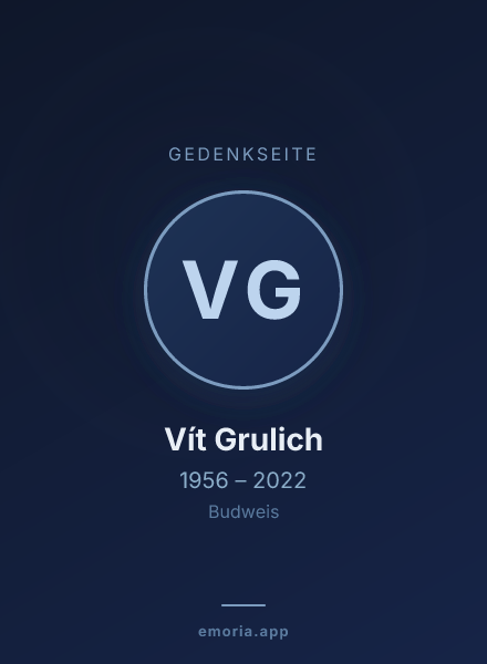 Gedenkportrait von Vít Grulich