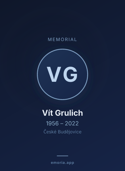 Memorial portrait of Vít Grulich