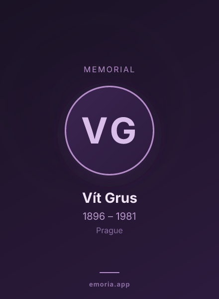 Memorial portrait of Vít Grus