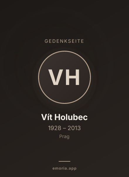Gedenkportrait von Vít Holubec