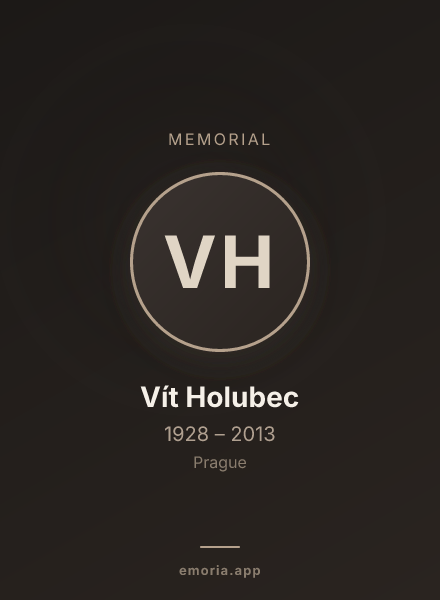 Memorial portrait of Vít Holubec