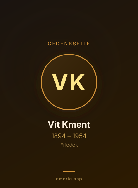 Gedenkportrait von Vít Kment