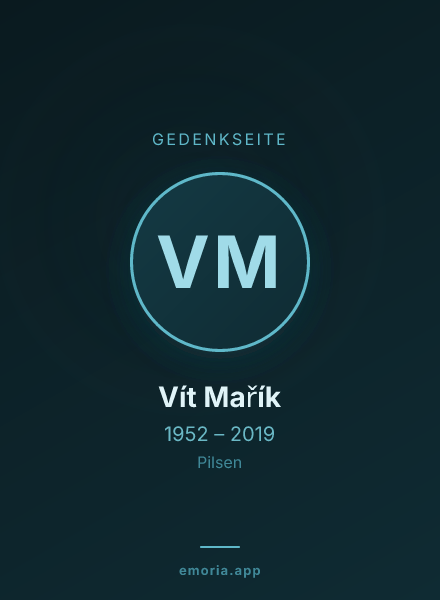 Gedenkportrait von Vít Mařík