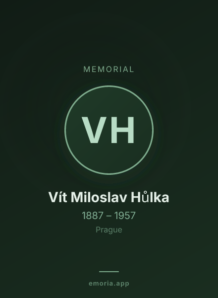 Memorial portrait of Vít Miloslav Hůlka