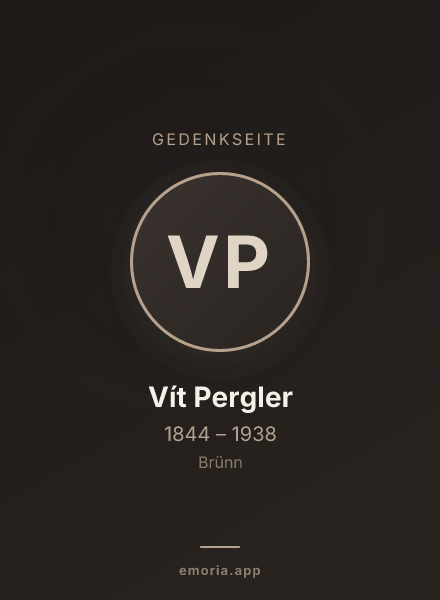 Gedenkportrait von Vít Pergler