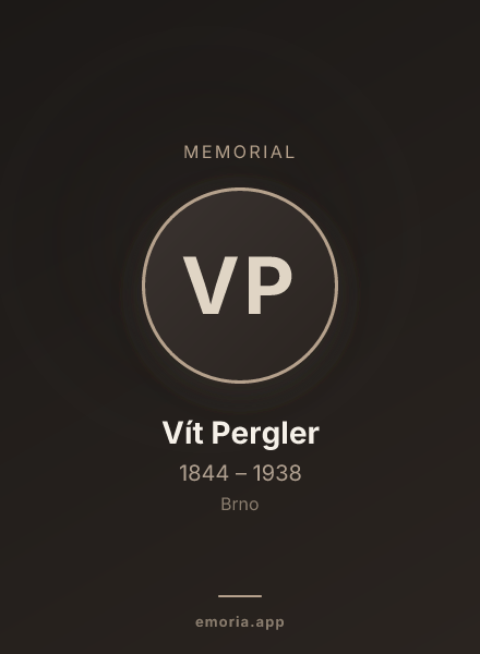 Memorial portrait of Vít Pergler