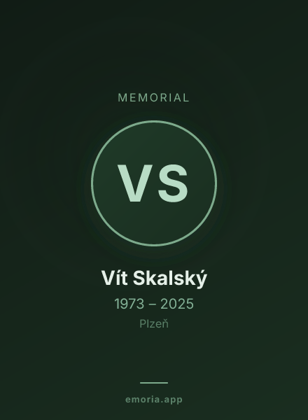Memorial portrait of Vít Skalský