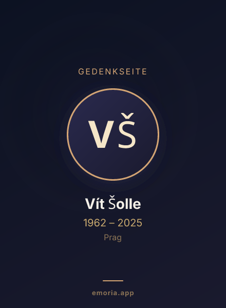 Gedenkportrait von Vít Šolle