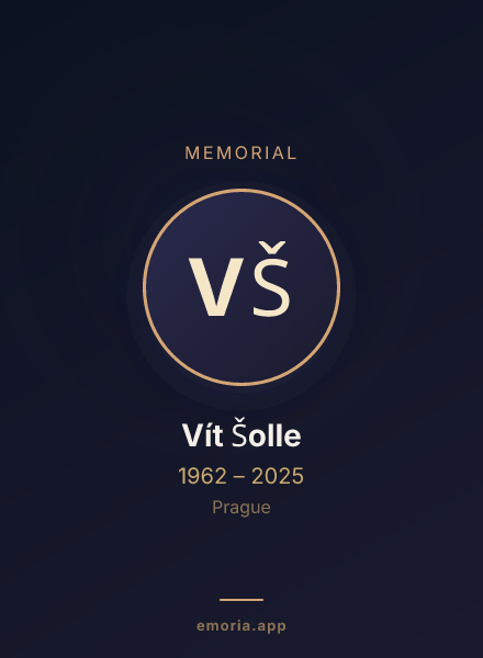 Memorial portrait of Vít Šolle