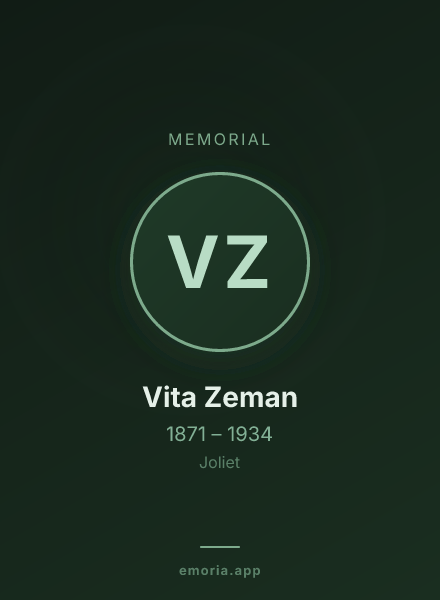 Memorial portrait of Vita Zeman