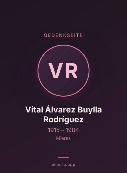 Gedenkportrait von Vital Álvarez Buylla Rodríguez