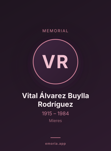 Memorial portrait of Vital Álvarez Buylla Rodríguez