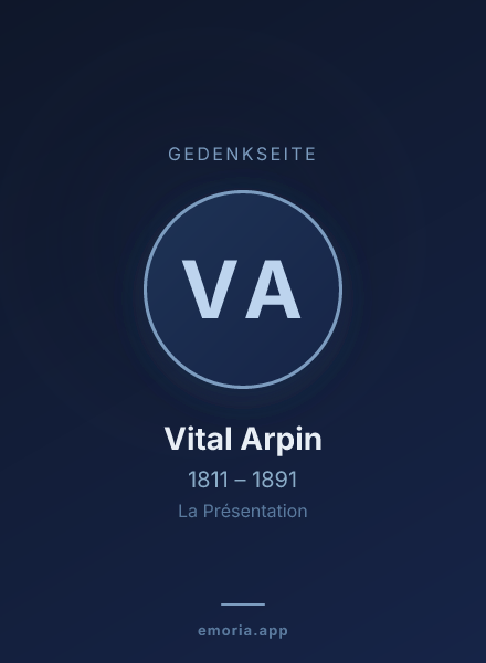 Gedenkportrait von Vital Arpin