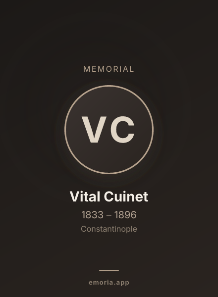 Memorial portrait of Vital Cuinet