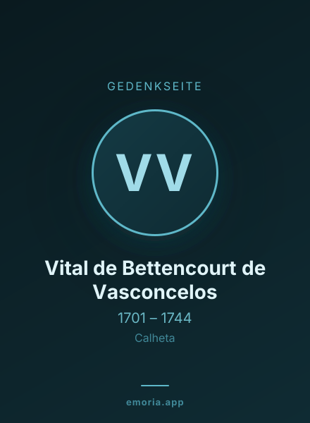 Gedenkportrait von Vital de Bettencourt de Vasconcelos