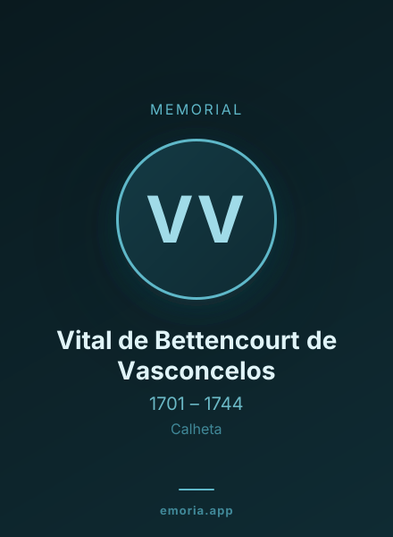 Memorial portrait of Vital de Bettencourt de Vasconcelos