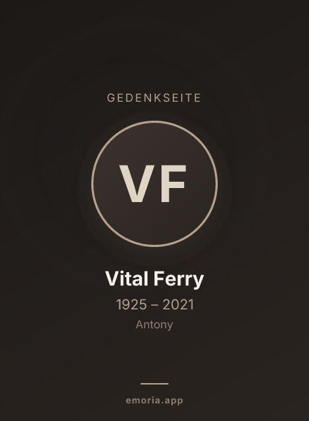 Gedenkportrait von Vital Ferry