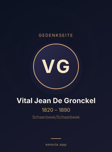 Gedenkportrait von Vital Jean De Gronckel