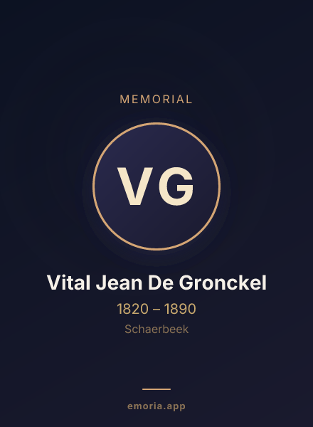 Memorial portrait of Vital Jean De Gronckel