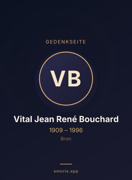 Gedenkportrait von Vital Jean René Bouchard