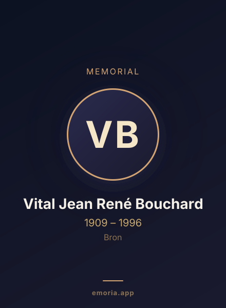 Memorial portrait of Vital Jean René Bouchard