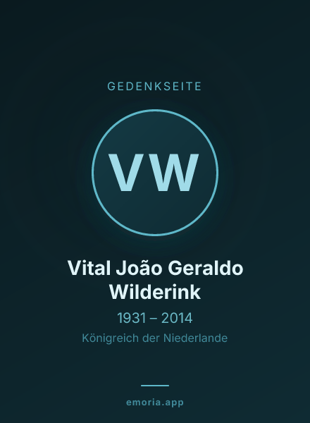 Gedenkportrait von Vital João Geraldo Wilderink