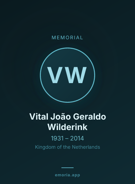 Memorial portrait of Vital João Geraldo Wilderink