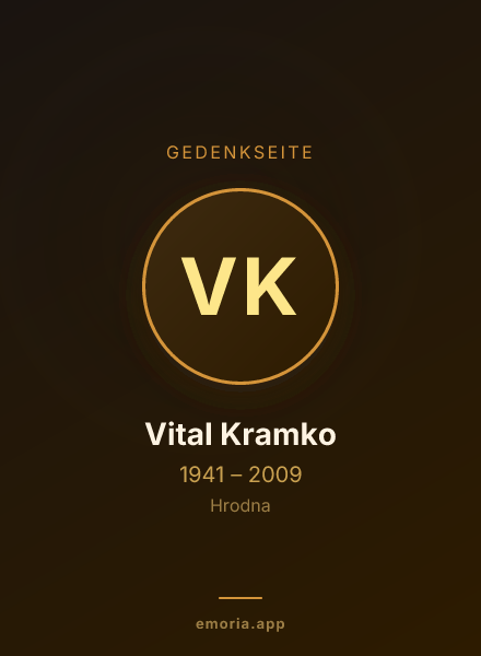 Gedenkportrait von Vital Kramko