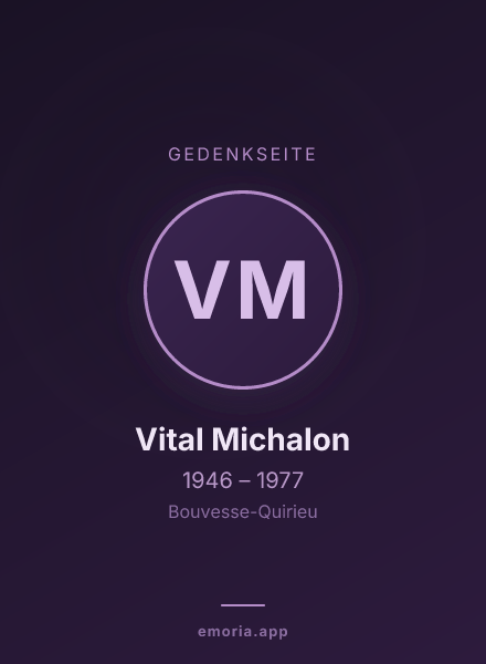 Gedenkportrait von Vital Michalon