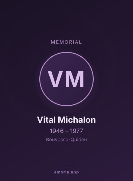 Memorial portrait of Vital Michalon