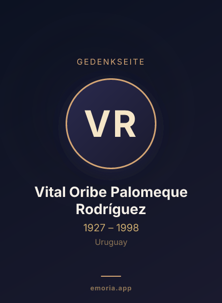 Gedenkportrait von Vital Oribe Palomeque Rodríguez