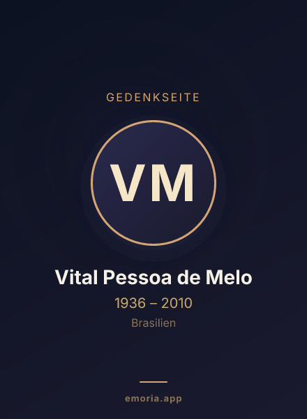 Gedenkportrait von Vital Pessoa de Melo