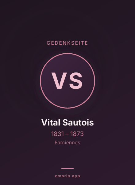Gedenkportrait von Vital Sautois