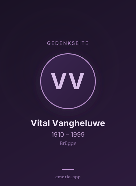 Gedenkportrait von Vital Vangheluwe