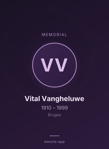 Memorial portrait of Vital Vangheluwe