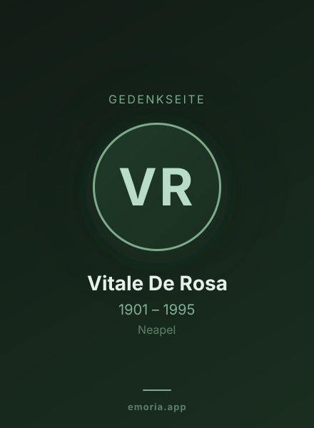Gedenkportrait von Vitale De Rosa