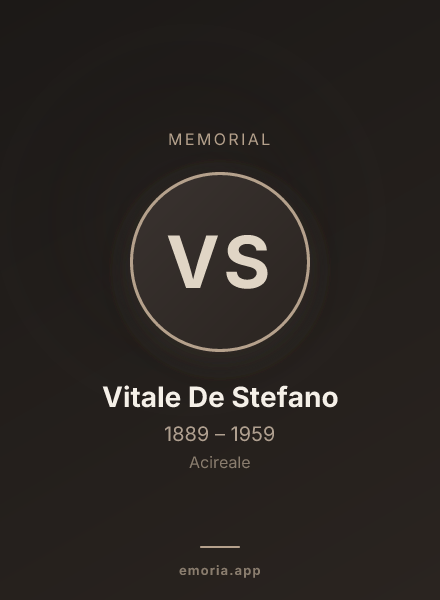 Memorial portrait of Vitale De Stefano