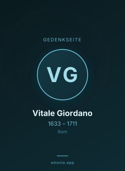 Gedenkportrait von Vitale Giordano