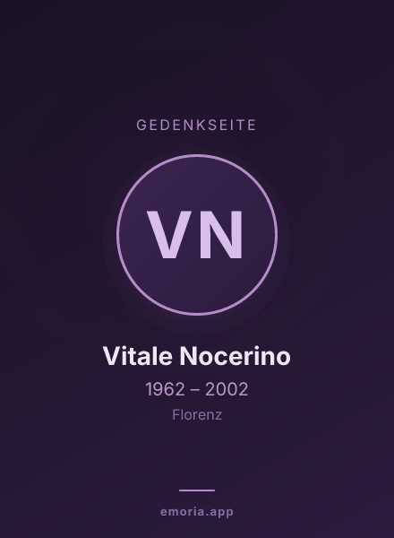 Gedenkportrait von Vitale Nocerino