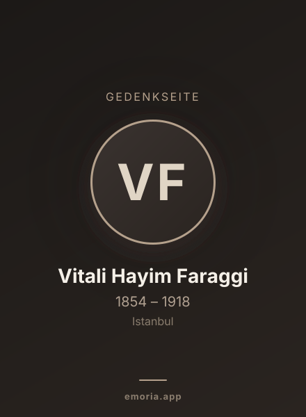 Gedenkportrait von Vitali Hayim Faraggi