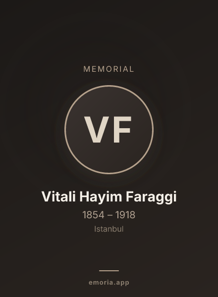 Memorial portrait of Vitali Hayim Faraggi