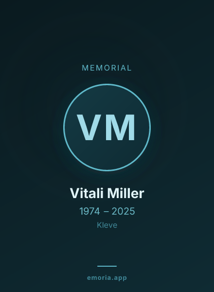 Memorial portrait of Vitali Miller
