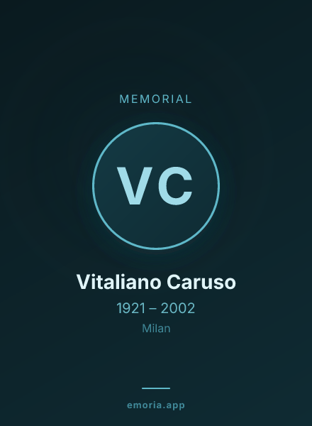 Memorial portrait of Vitaliano Caruso