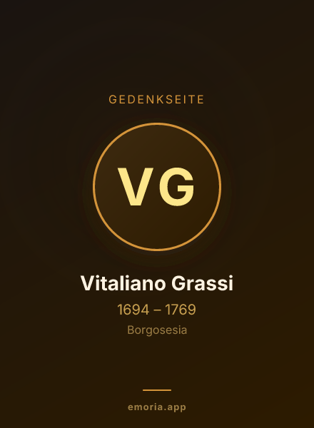 Gedenkportrait von Vitaliano Grassi