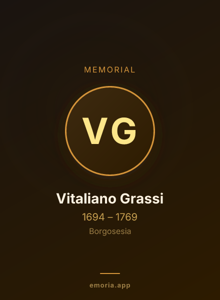 Memorial portrait of Vitaliano Grassi