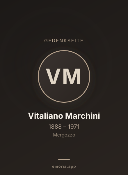 Gedenkportrait von Vitaliano Marchini