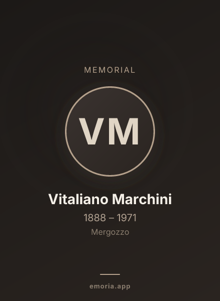 Memorial portrait of Vitaliano Marchini