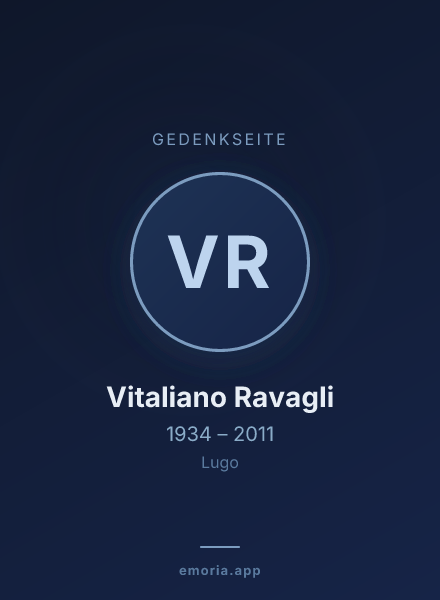Gedenkportrait von Vitaliano Ravagli
