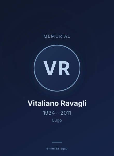 Memorial portrait of Vitaliano Ravagli