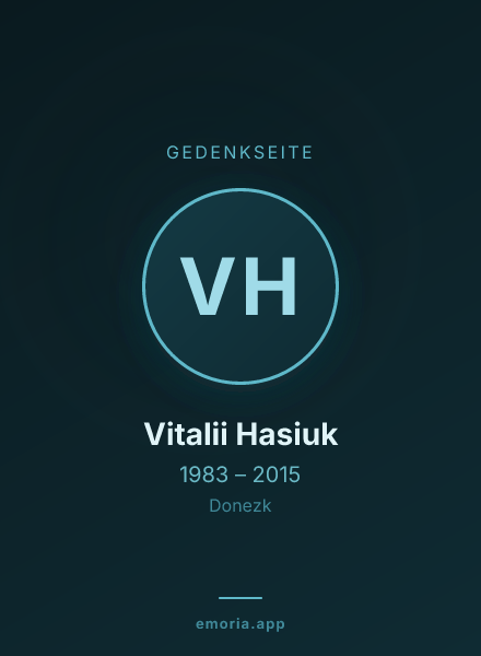Gedenkportrait von Vitalii Hasiuk